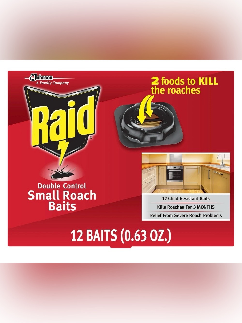 5 Boxes Raid Double Control Small Roach Baits 12 each 60 Total Defense System CL